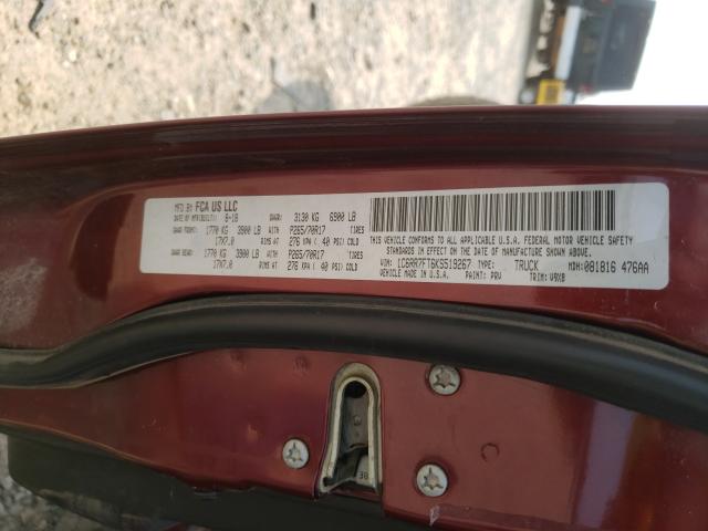 2019 RAM 1500 CLASS 1C6RR7FT6KS519267