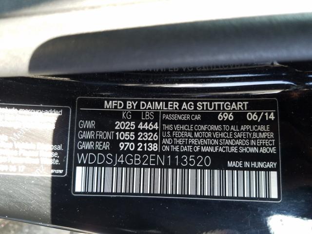 2014 MERCEDES-BENZ CLA 250 4M WDDSJ4GB2EN113520