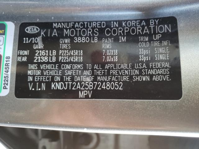 2011 KIA SOUL KNDJT2A25B7248052