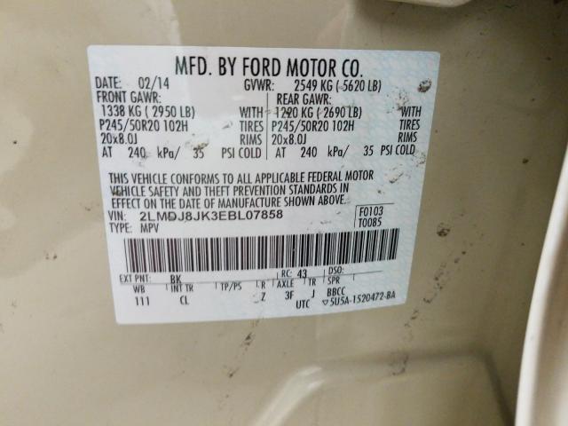 2014 LINCOLN MKX 2LMDJ8JK3EBL07858