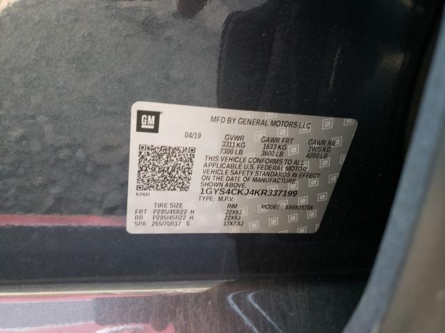 2019 CADILLAC ESCALADE P 1GYS4CKJ4KR337199