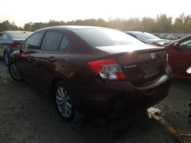 2012 HONDA CIVIC EXL 19XFB2F96CE022747