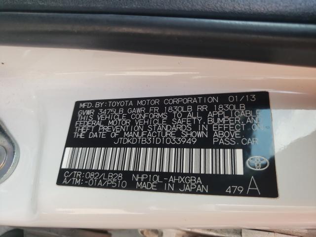 2013 TOYOTA PRIUS C JTDKDTB31D1033949
