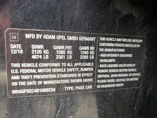 2011 BUICK REGAL CXL W04GP5EC4B1089234