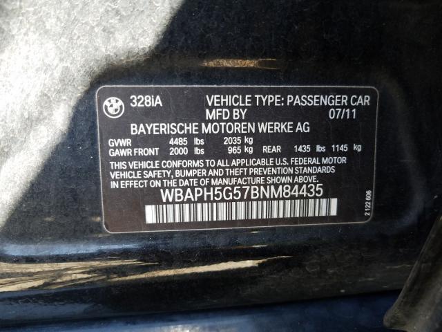 2011 BMW 328 I SULE WBAPH5G57BNM84435
