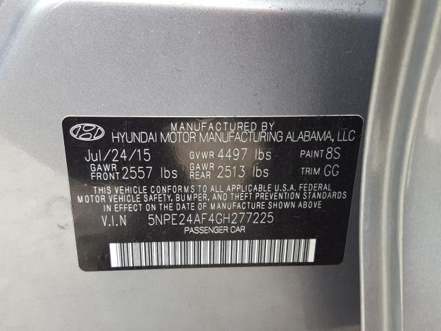 2016 HYUNDAI SONATA SE 5NPE24AF4GH277225