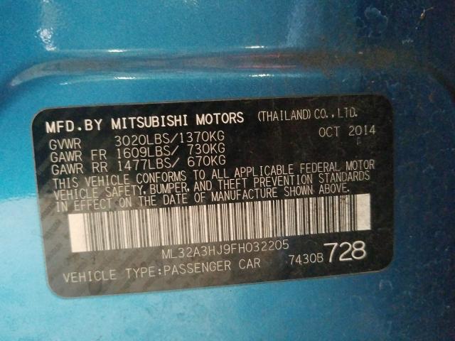 2015 MITSUBISHI MIRAGE DE ML32A3HJ9FH032205