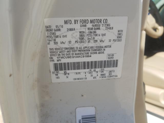 2010 FORD ESCAPE XLS 1FMCU9EG1AKC91864