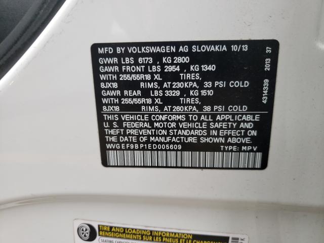 2014 VOLKSWAGEN TOUAREG V6 WVGEF9BP1ED005609