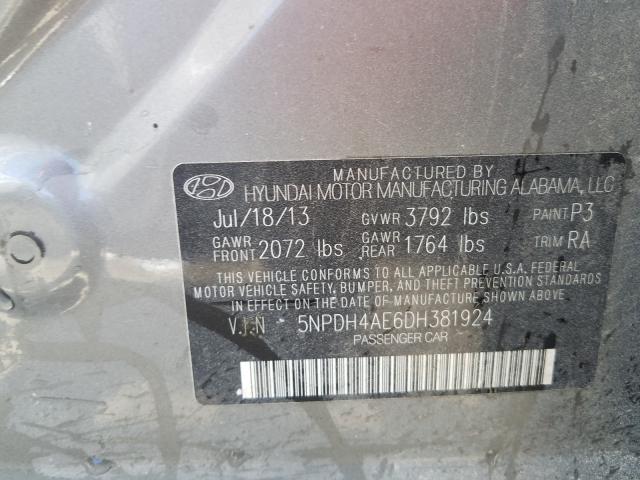 2013 HYUNDAI ELANTRA GL 5NPDH4AE6DH381924
