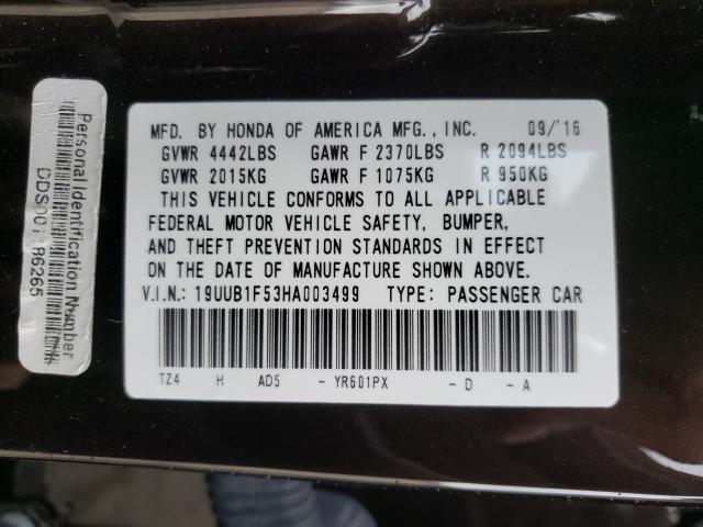 2017 ACURA TLX TECH 19UUB1F53HA003499