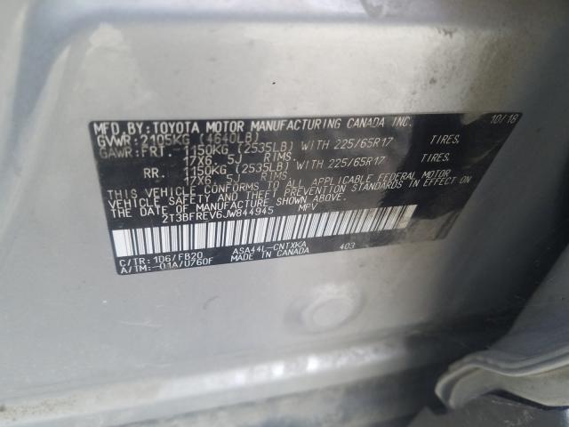 2018 TOYOTA RAV4 LE 2T3BFREV6JW844945