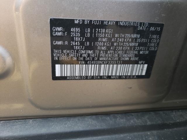 2015 SUBARU OUTBACK 2. 4S4BSBNC6F3355131