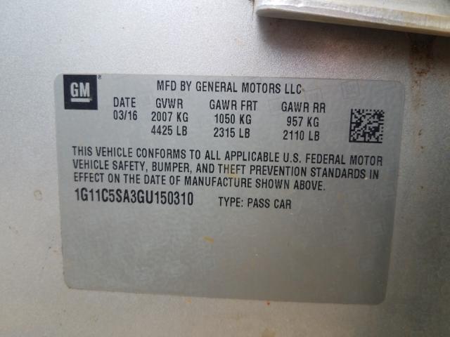 2016 CHEVROLET MALIBU LIM 1G11C5SA3GU150310