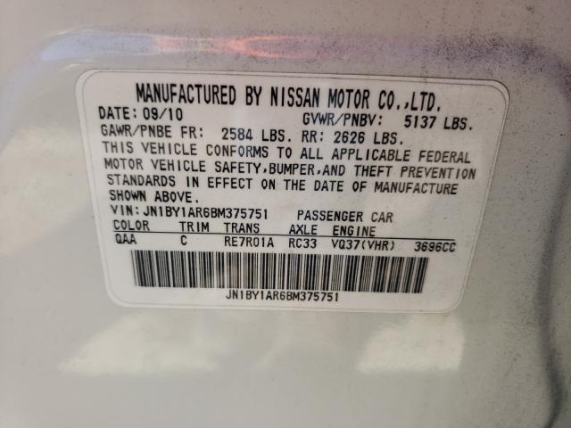 2011 INFINITI M37 X JN1BY1AR6BM375751