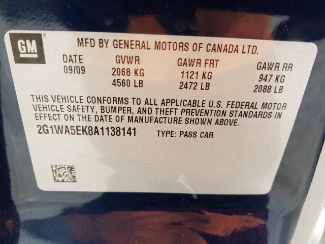 2010 CHEVROLET IMPALA LS 2G1WA5EK8A1138141