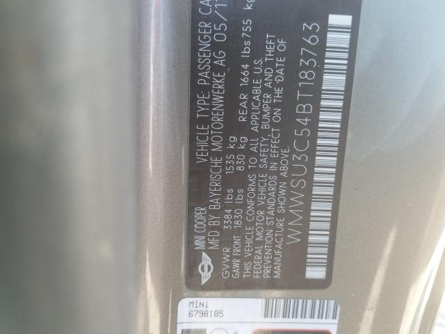 2011 MINI COOPER WMWSU3C54BT183763