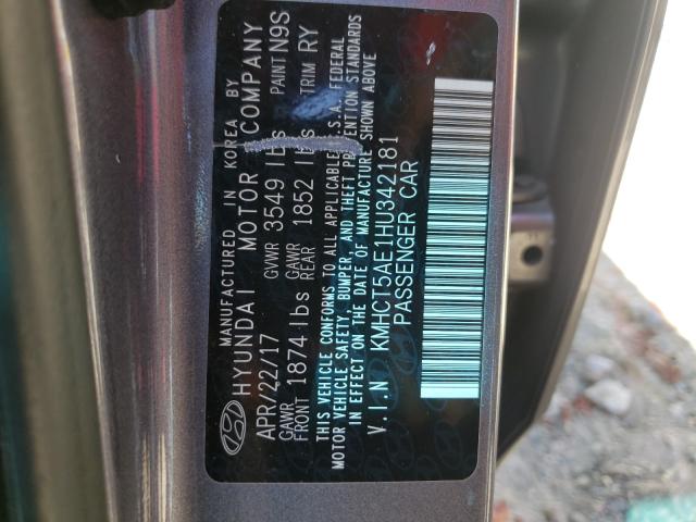 2017 HYUNDAI ACCENT SE KMHCT5AE1HU342181