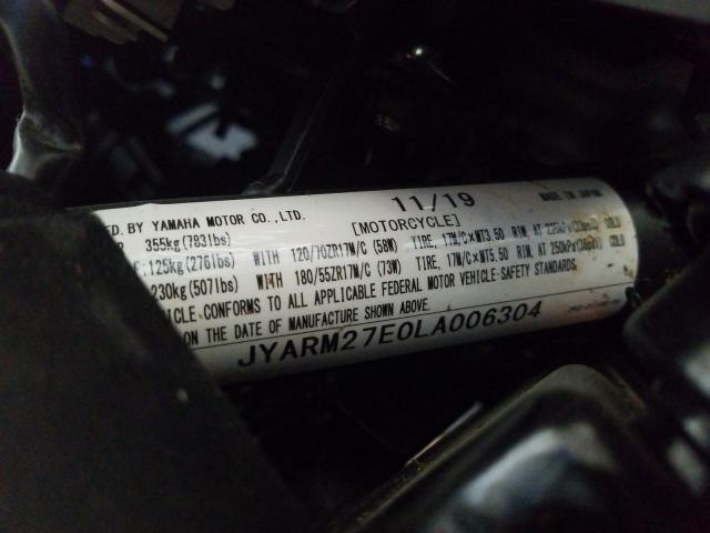 2020 YAMAHA MT07 JYARM27E0LA006304