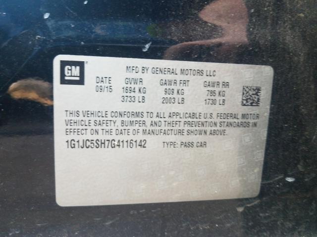 2016 CHEVROLET SONIC LT - 1G1JC5SH7G4116142