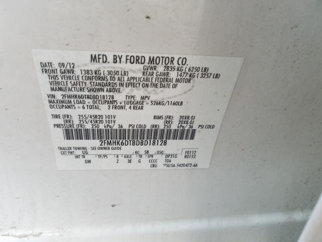 2013 FORD FLEX LIMIT 2FMHK6DT8DBD18128