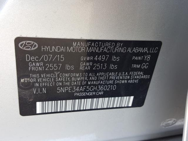 2016 HYUNDAI SONATA SPO 5NPE34AF5GH360210