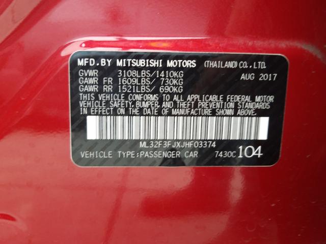 2018 MITSUBISHI MIRAGE G4 ML32F3FJXJHF03374