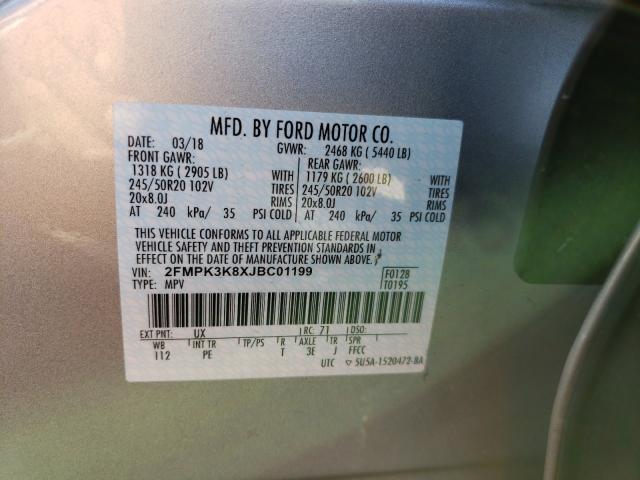 2018 FORD EDGE TITAN 2FMPK3K8XJBC01199