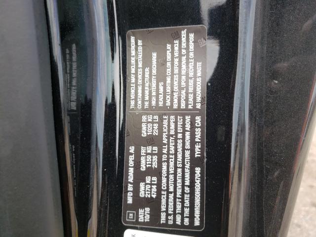 2017 BUICK CASCADA PR W04WH3N50HG047048