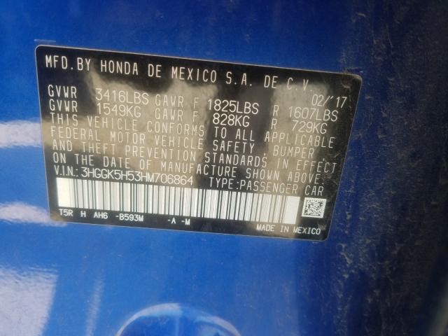 2017 HONDA FIT LX 3HGGK5H53HM706864