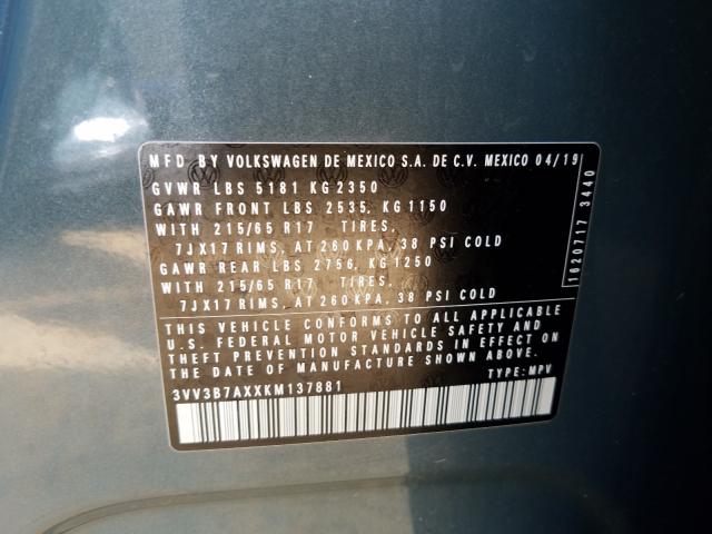 Volkswagen Tiguan 2019 -auction- 9