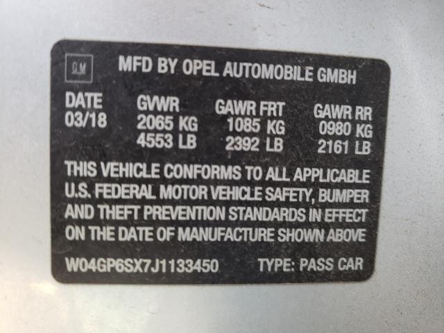 2018 BUICK REGAL ESSE W04GP6SX7J1133450