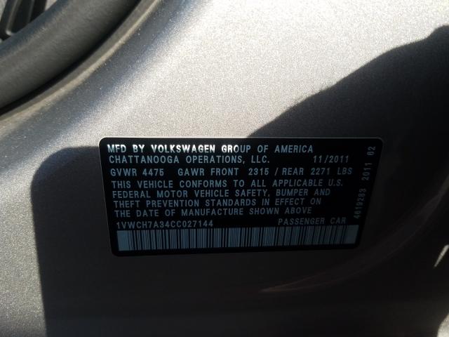 2012 VOLKSWAGEN PASSAT SEL 1VWCH7A34CC027144