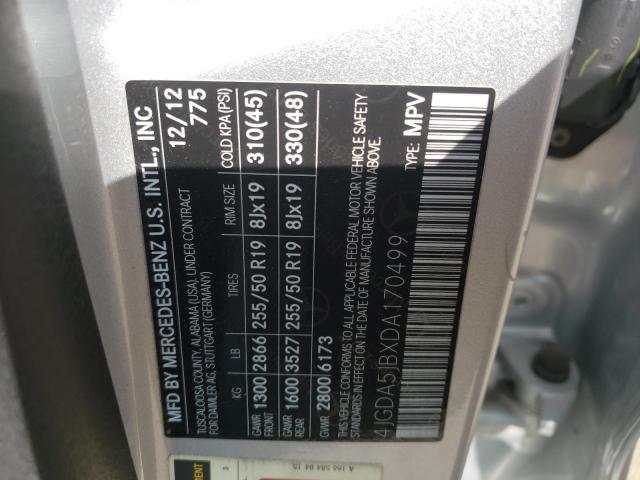 2013 MERCEDES-BENZ ML 350 4JGDA5JBXDA170499