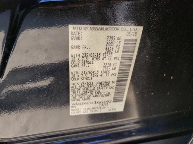2018 NISSAN MURANO S 5N1AZ2MH0JN166492