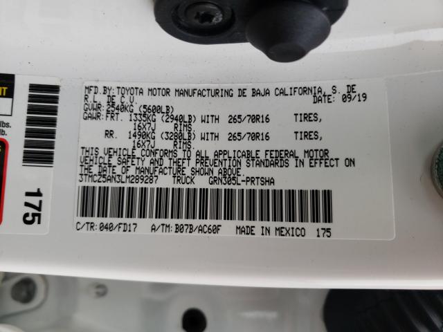 2020 TOYOTA TACOMA DOU 3TMCZ5AN3LM289287