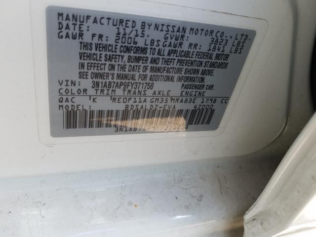 2015 NISSAN SENTRA 3N1AB7AP9FY371758