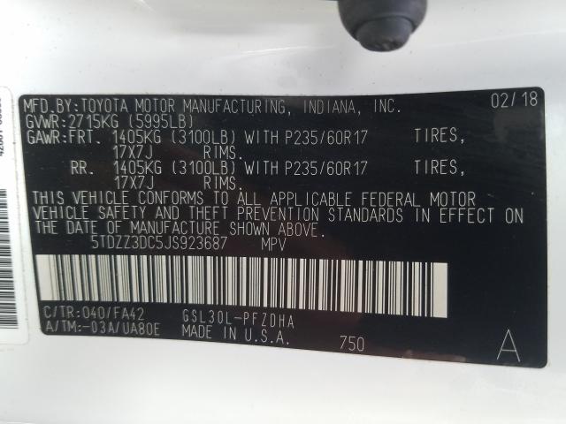2018 TOYOTA SIENNA L 5TDZZ3DC5JS923687