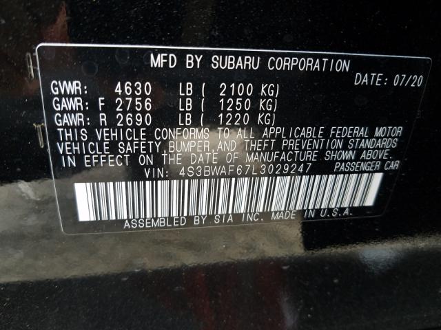 2020 SUBARU LEGACY SPO 4S3BWAF67L3029247