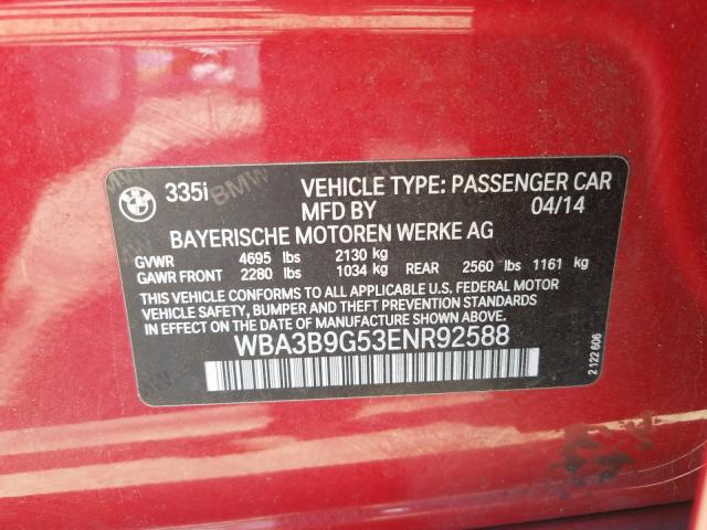2014 BMW 335 XI WBA3B9G53ENR92588