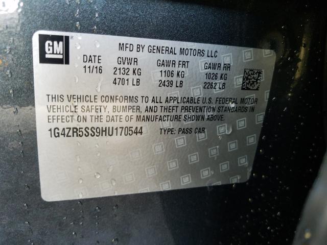2017 BUICK LACROSSE P 1G4ZR5SS9HU170544