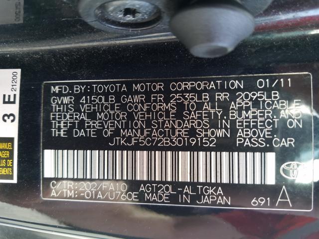 2011 TOYOTA SCION TC JTKJF5C72B3019152