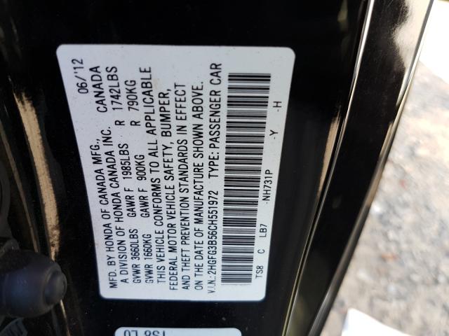 2012 HONDA CIVIC LX 2HGFG3B56CH551972
