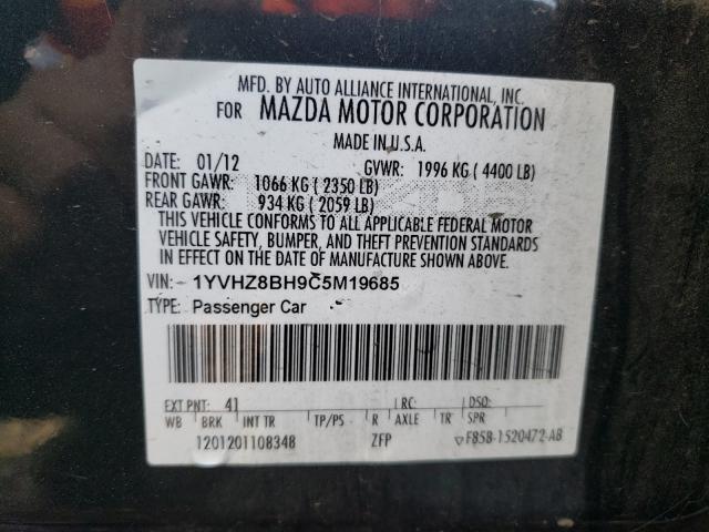 2012 MAZDA 6 I - 1YVHZ8BH9C5M19685