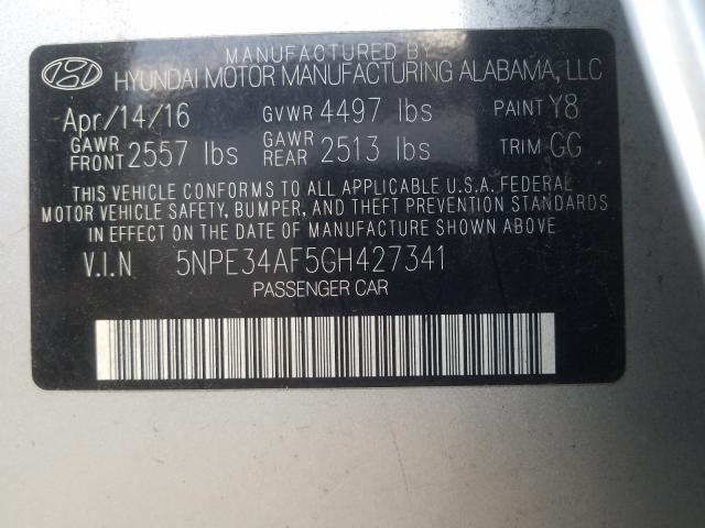 2016 HYUNDAI SONATA SPO 5NPE34AF5GH427341