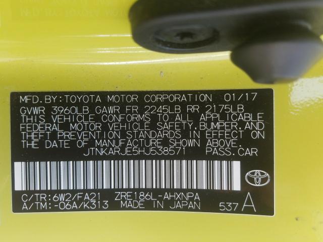2017 TOYOTA COROLLA IM JTNKARJE5HJ538571