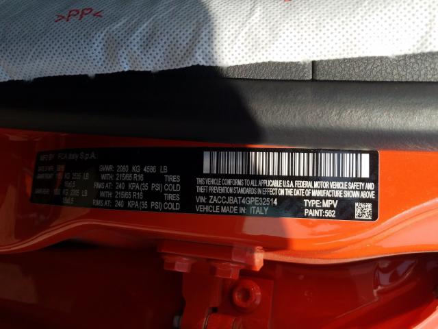 2016 JEEP RENEGADE S ZACCJBAT4GPE32514