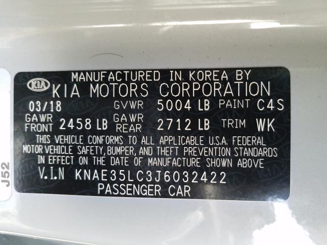 2018 KIA STINGER GT KNAE35LC3J6032422