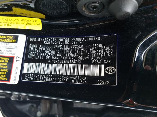 2014 TOYOTA AVALON BAS 4T1BK1EB8EU128713
