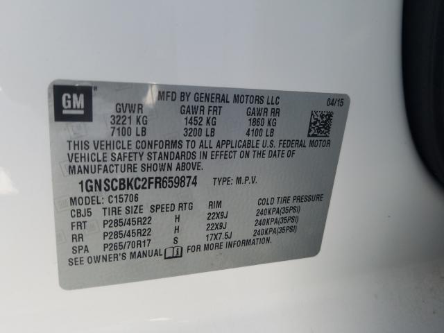 2015 CHEVROLET TAHOE C150 1GNSCBKC2FR659874